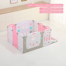 볼풀 놀이장 실내 아기 놀이터 접이식 놀이펜 BPA 프리 볼 풀 피트 텐트 어린이 안전 장벽, [01] Pink Total 10pcs