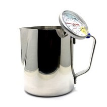 제니스코 뉴라떼아트 밀크저그 온도계형 1000ml 라운드타입, 혼합 색상, 3개