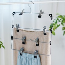 좁은 공간 활용 원룸 틈새 정장 청 바지 걸이 4단 6단, 6단 바지걸이