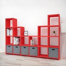 수납장 더크린 DIY 1 책장 L432234-72394EA yjoysell4*272677637EK, 라이트레드