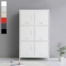 마켓비 MKB 캐비넷 6문 수납장 9131600, 화이트.