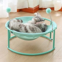 폼폼 스프링 고양이 해먹침대(민트) 고양이해먹방석, 상세 참조