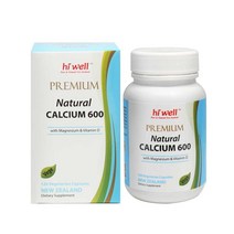 Hiwell [뉴질랜드 칼슘] 하이웰 프리미엄 내추럴 칼슘 600mg 120베지캡슐 1개 (치약사은품증정)