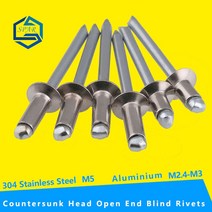 네일건 에어타카 Open End Blind Rivets With Break Pull Mandrel And Countersunk Head flat T12617 304 Stainle, 09 AL M2.4X10(100Pcs)