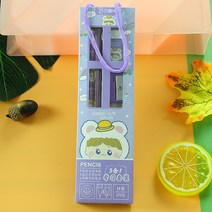 신학기 문구 세트 5Pcs/set Kawaii School Supplies Children39s Pencils Cute Stationery Set Pencil Sharpener E, [06] 6