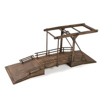 172 제 2 차 세계 대전 유럽 Drawbridge 건축 현장 목조 조립 모델 장식 수제 선물