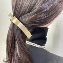 레인걸 심플한메탈 바나나핀 집게핀 머리핀