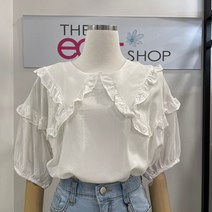 NC경산 더이스트샵 더블프릴 블라우스 EV7CBL808