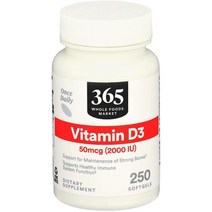 365홀푸드마켓 비타민D3 2000IU 250정 캡슐 B074KL48W610
