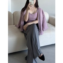 니트 나시 가디건 세트 뷔스티에 코디 데일리 데이트룩 코디 5컬러
