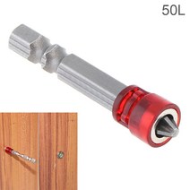 50mm S2 툴 스틸 싱글 크로스 스크루 드라이버 비트 1 개 마그네틱 서클 및 육각 섕크 포함 파워 드릴 드, 한개옵션0