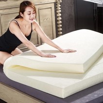 바닥 토퍼 메모리폼 침대 접이식 매트리스 -고밀도 폼 스폰지 매트 하드 펌 트윈 퀸 게스트 침대용