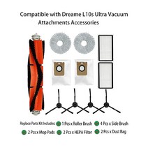 YERXPAFT Dreame L10s Ultra / S10 Pro/XiaoMI X10 진공 액세서리용 브러시 필터 대걸레 패드 더스트 백 교체 부품 11팩