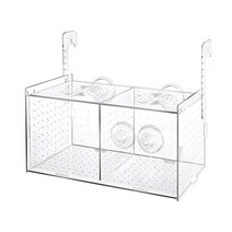 POPETPOP Fish Breeding Box - Acrylic Fish Isolation Box Aquarium Hatchery Incubator with Suction Cup, 1