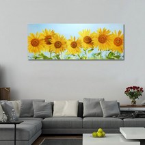 SW010308 해바라기 캔버스 와이드액자