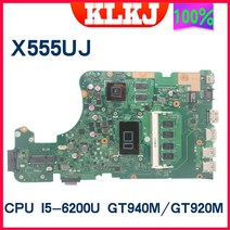 노트북 메인보드 X555UJ Asus F555U 노트북 마더 보드 I76500 I56200 I36100 4GRAM GT940M, 06 I3-6100U Type2