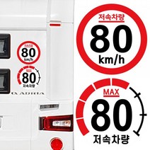 캠핑 카라반 저속차량 속도제한 안전추월 고휘도 반사 스티커 80km, 1.기본원형(25X25cm)