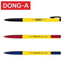 동아 스피디볼 유성펜 1.0mm 24p, 적색, 1개