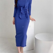 여자 카디건 롱원피스 마원단 탱크 리본 슬림 세트