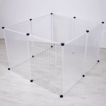 라이프란스 강아지 고양이 반려동물 투명울타리 +커넥터 철장 펜스
