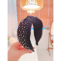 로맨틱모모 화려한 큐빅 터번 넓은 헤어밴드 반다나 머리띠