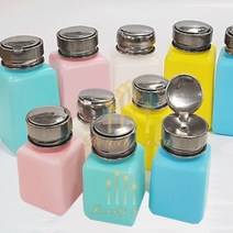 리무버공병 디스펜서 멘다 220ml 70ml 펌프공병 디스펜스 6.5oz 도자기 공용기 네일리무버통 멘다공병 네일공병 원터치 아세톤 강화유리 국가고시 시험용, 1ea, 17.민트/200ml