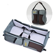 더블해피몰 다기능 휴대용 접이식 아기침대 아기침대가방 휴대용 아기침대 가방(7가지 색상), 그레이