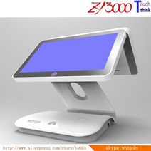 판매 새로운 15.6 인치 더블 스크린 일체형 터치 스크린 pos 터미널/pos 시스템, 04 UK, 01 white