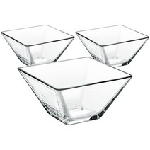 보르고노보 모디 사각 유리볼 8cm, 투명, 3개입