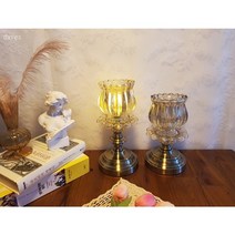 튤립 유리 촛대 티라이트 캔들 홀더, 튤립촛대-대