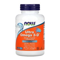 나우푸드 오메가3 900mg 600 EPA 300 DHA 비타민 D 1000IU 90정 3개월분