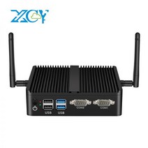 미니컴퓨터 XCY 팬리스 미니 PC 인텔 셀러론 J4125 쿼드 코어 듀얼 NIC 기가비트 LAN 2x RS-232 직렬 포트 6x USB WiFi 4G 임베디드 IPC, No RAM No SSD NoWiFi, intel Celeron N2830