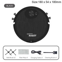 고양이 강아지 털청소기 털 제거 공기청정 Xiaomi Sweeping Robot USB Charging Smart Suction Mop Vacuum, 01 Black, 01 Black