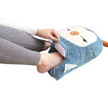 USB 보온 발난로 사무실 가정 온열 실내화 풋워머 루돌프 발열슬리퍼, 레드
