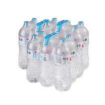 하이트진로 석수 2L 18펫 생수 물 안전한 워터 대용량 먹는샘물 병 국산