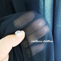 ENDLESS 하이멀티 검정쉬폰천 쉬폰원단 블랙커튼원단 원피스천 레이스배경천 촬영용쉬폰천, 블랙쉬폰