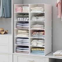 호쿠호니 깔끔파티션의류정리함 라면 아기옷 붙박이장 노하우 수납, 5단, 1개