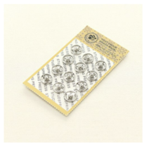 해피베어스 똑딱 스냅단추 10mm 12p, 실버 색상, 6개입