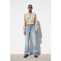 독일 자라 ZARA 프린트 크롭 봄버 재킷 103870