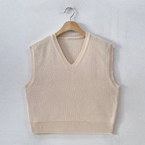 오오엘 간절기 여성 심플 베이직 캔버스 심플 조끼