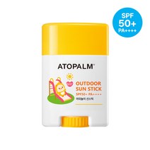 ATOPALM 아토팜 야외놀이 선스틱 SPF50+ PA++++ 어린이 간편 휴대용 선스틱 피부진정 끈적임없는 보송감, 1개