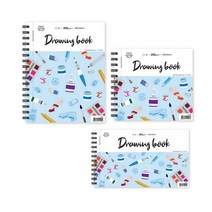 삼원 아트스퀘어 크로키 하드커버 연파랑 200g 25매, YD09 150x250