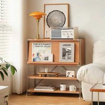 북유럽 원목 라탄 거실장 수납장 거실인테리어 잡지, 북미 체리나무-단단한 나무 문