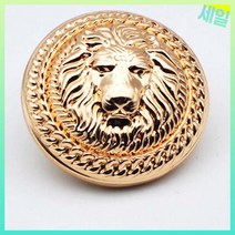 고급 명품단추 1+1 6 개몫 27mm 금속 사자 버튼 코트 정장 금속 버튼 장식 버튼