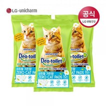 LG유니참 데오토일렛 감자&사막화 Zero 고양이패드 10매(향)×3팩, 단품