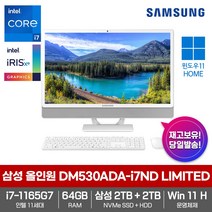 삼성 올인원PC DM530ADA-i7ND LIMITED (윈도우11+인텔i7+64GB램+삼성NVMe2TB+HDD2TB+한컴오피스) 사무용 업무용 학생용 고성능 일체형 컴퓨터 당일출