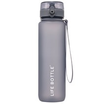 라이프보틀 1000ml 트라이탄물병 핸드스트랩포함 대용량 타임라인보틀 하루 수분 섭취 달성 1리터물통 탈부착 핸드스트랩, 실버 그레이, 1개
