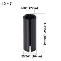 고정밀 어댑터 콜렛 생크 cnc 라우터 도구 어댑터 8mm 6mm 생크 홀더 밀링 커터 변환 척, 10mm  7mm