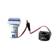 유속계 정사각형 LED 디지털 디스플레이 3 In 1 전압계 전류계 22MM AC 60-500V Hz 헤르츠 주파수 측정기, 03 파란