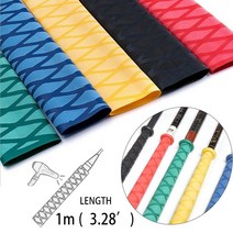 전선관 1m 열 수축 튜브 낚시 방수 미끄럼 방지 랩 낚싯대 배드민턴 라켓 슬리브 pvc 튜브 그립 케이블 슬리브, 검은색, 20mm